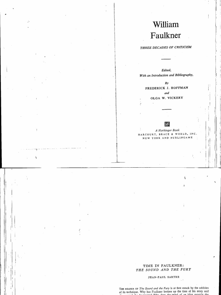Sartre faulkner essay the sound and the fury sparknotes